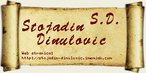 Stojadin Dinulović vizit kartica